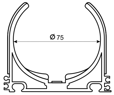Клипса крепления воздуховода R-75, VentyFlex VFL PC-75 (25 шт.)